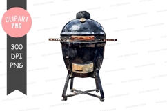 Modern outdoor kamado grill clipart png Product Image 1