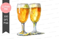 Two wine glasses with beer Product Image 1