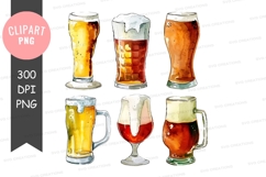 Variety of beer glasses clipart png Product Image 1