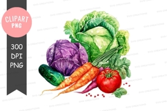 Assorted vegetables clipart png Product Image 1