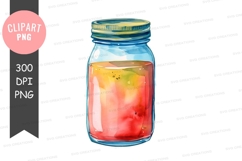 Colorful liquid in a jar clipart png Product Image 1