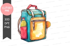 Colorful backpack with snacks Product Image 1