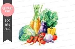 Fresh vegetables clipart png Product Image 1