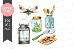 Beekeeping and nature tools clipart png Product Image 1