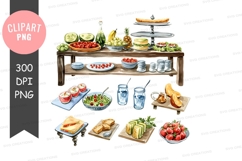 Delicious buffet spread clipart png Product Image 1