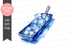 Ice cubes in tray clipart png Product Image 1
