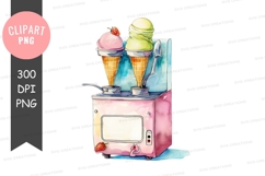 Ice cream cart clipart png Product Image 1