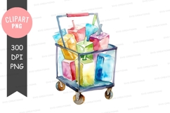 Colorful juice cart clipart png Product Image 1