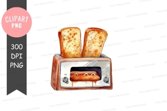 Toast in toaster clipart png Product Image 1