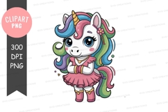 Cute unicorn clipart png Product Image 1