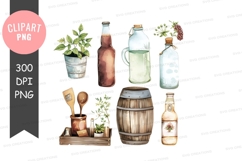 Rustic beverage and kitchenware clipart png Product Image 1