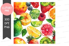 Vibrant fruit clipart png Product Image 1