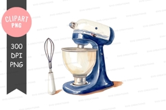 Blue and white stand mixer clipart png Product Image 1