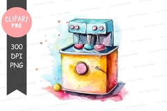 Vintage coffee maker clipart png Product Image 1