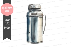 Stainless steel thermos flask clipart png Product Image 1