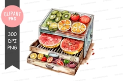 Fruit display in drawer clipart png Product Image 1