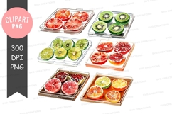 Assorted fruit trays clipart png Product Image 1