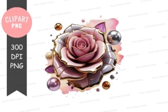 Elegant rose clipart png Product Image 1