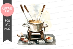 Fondue set clipart png Product Image 1