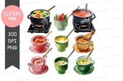 Delicious soup varieties clipart png Product Image 1