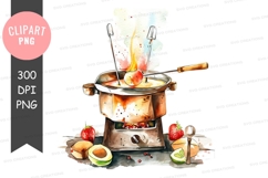 Fondue party clipart png Product Image 1