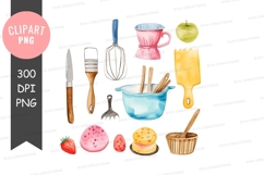 Kitchen tools and food clipart png Product Image 1