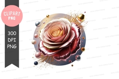 Elegant rose with golden accents Product Image 1