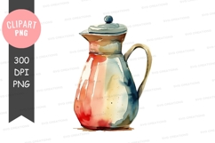 Colorful ceramic pitcher clipart png Product Image 1