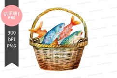 Freshly caught fish in a basket Product Image 1