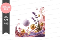 Luxurious lavender and gold bubbles Product Image 1