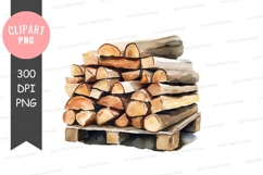 Stack of logs clipart png Product Image 1