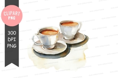 Two coffee cups clipart png Product Image 1