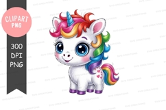 Magical unicorn clipart png Product Image 1