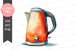 Red electric kettle clipart png Product Image 1