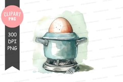Egg cooking on stove Product Image 1