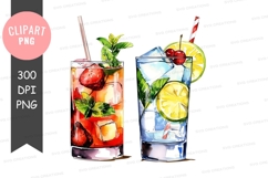 Refreshing summer drinks clipart png Product Image 1