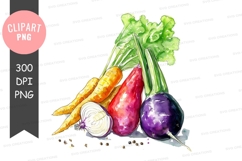 Assorted fresh vegetables clipart png Product Image 1