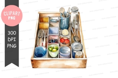 Organized kitchen drawer clipart png Product Image 1