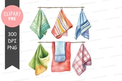 Colorful kitchen towels hanging Product Image 1