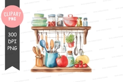 Kitchen utensils and ingredients clipart png Product Image 1