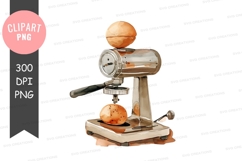 Retro orange juicer machine clipart png Product Image 1