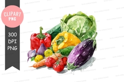 Assorted fresh vegetables clipart png Product Image 1