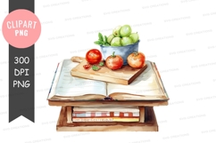 Fruit and books still life Product Image 1