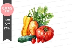 Fresh vegetables clipart png Product Image 1