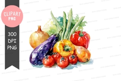 Fresh vegetables clipart png Product Image 1