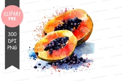 Vibrant papaya clipart png Product Image 1