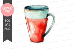 Colorful ceramic mug clipart png Product Image 1