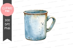 Blue speckled ceramic mug Product Image 1