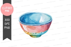 Colorful ceramic bowl clipart png Product Image 1