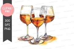 Three wine glasses clipart png Product Image 1